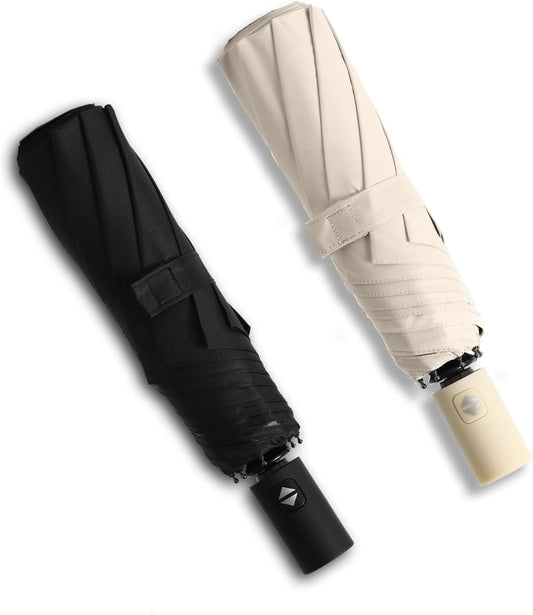 BAODINI Small UV Protection Travel Umbrella Compact for Rain and Sun UPF 50+ 41 inch Portable Umbrella for Women and Men