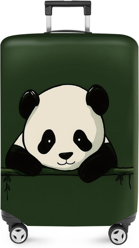 ANNA QUEEN Panda Luggage Cover, Cute Panda Design Suitcase Protector, Stretchable Washable Travel Sleeve for 28-30 Inch Luggage