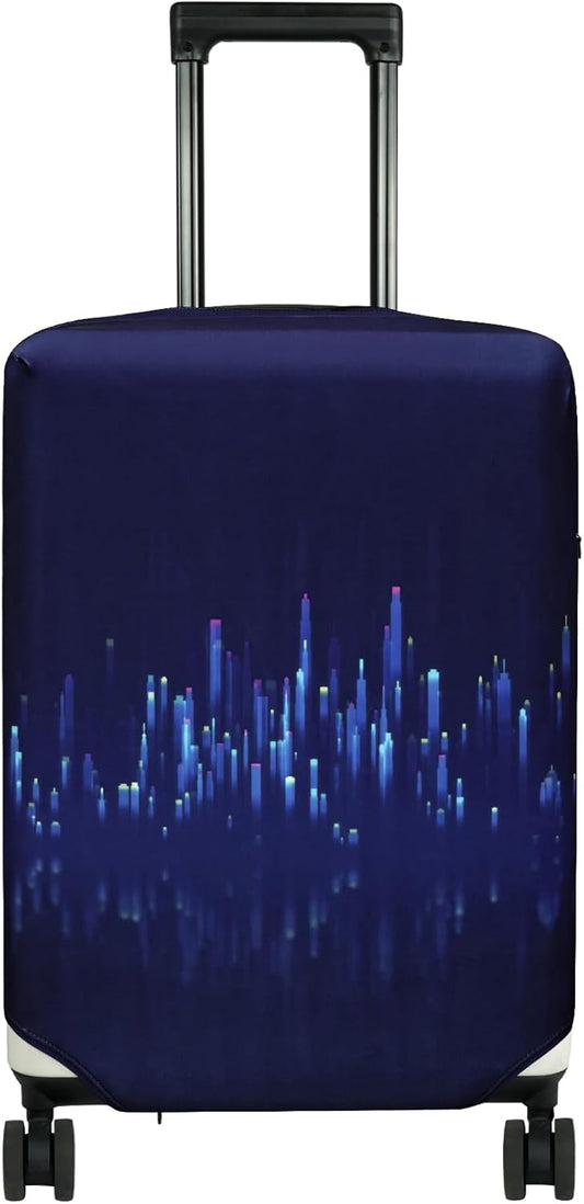 HYPER VENTURE Washable Luggage Cover - Fashion Suitcase Protector Fits 18-22 Inch Luggage (Nightscape, S)