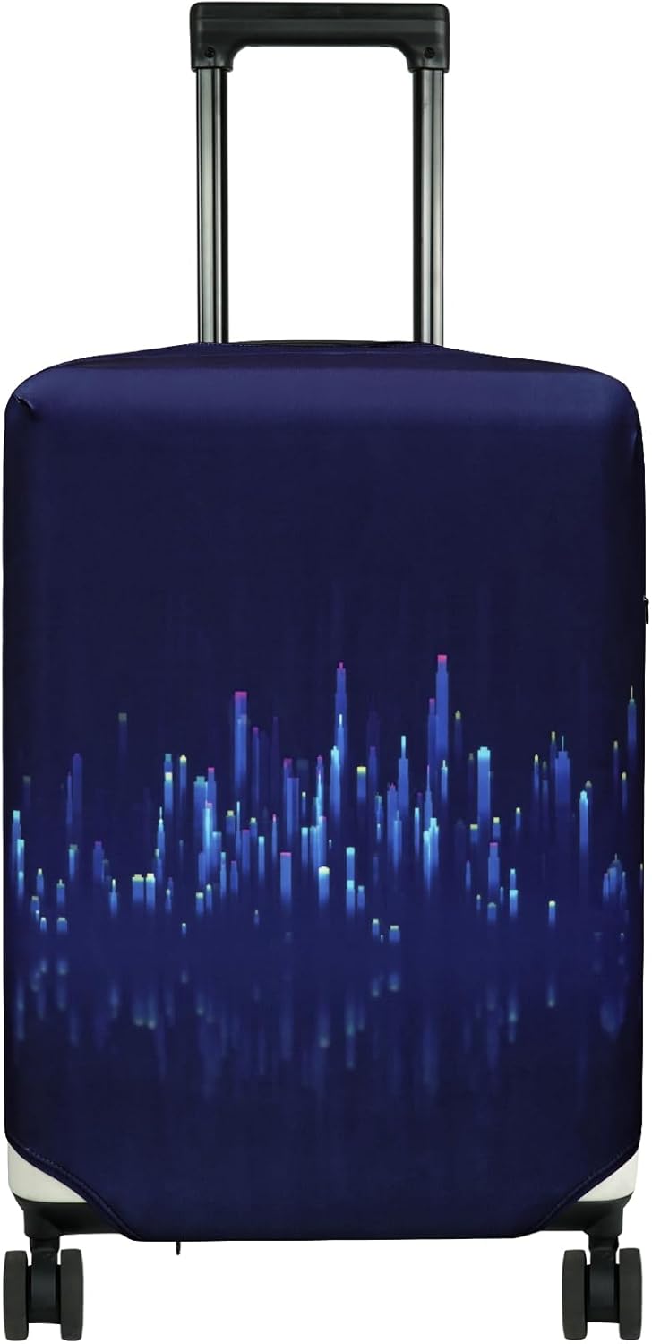 HYPER VENTURE Washable Luggage Cover - Fashion Suitcase Protector Fits 23-26 Inch Luggage (Nightscape, M)
