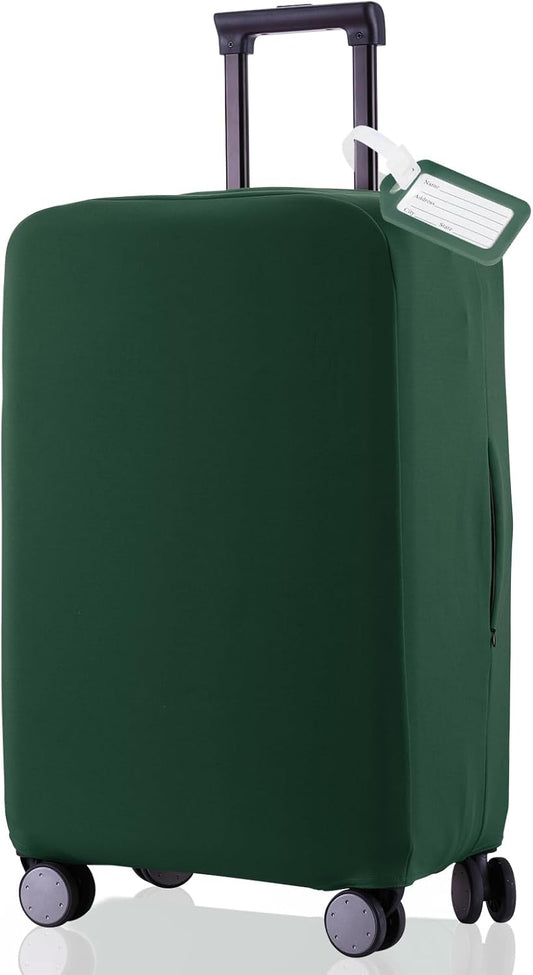 Travel Luggage Cover Suitcase Protector Scratch-Resistant Fit 19-31 Inch Suitcase, Not Included Suitcase (Avocado Green, SX(22-23 inch))