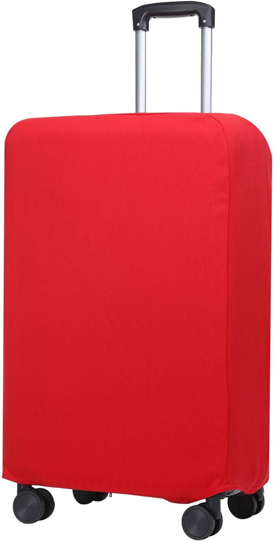 PATIKIL Luggage Cover, Suitcases Covers Elastic Carry on Cover Protector Washable Scratch-Resistant Fits 26-27 Inch Luggage for Travel Business Trips, Red