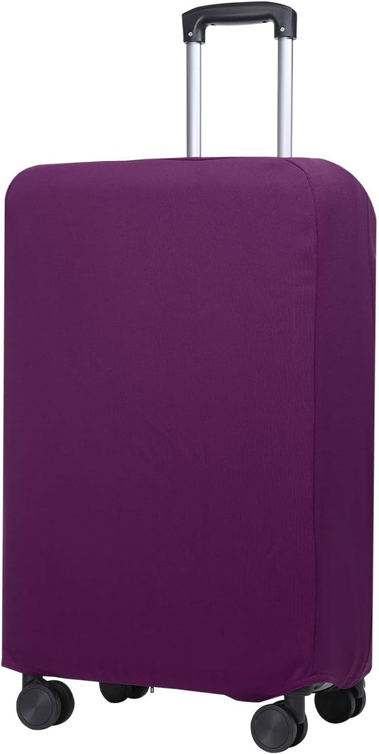 PATIKIL Luggage Cover, Suitcases Covers Elastic Carry on Cover Protector Washable Scratch-Resistant Fits 24-25 Inch Luggage for Travel Business Trips, Purple