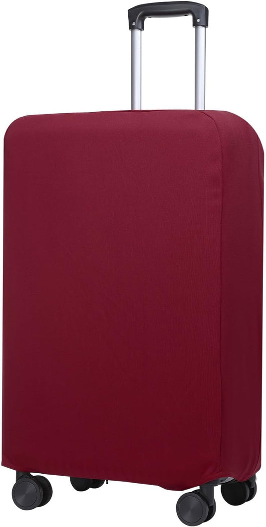 PATIKIL Luggage Cover, Suitcases Covers Elastic Carry on Cover Protector Washable Scratch-Resistant Fits 24-25 Inch Luggage for Travel Business Trips, Wine Red