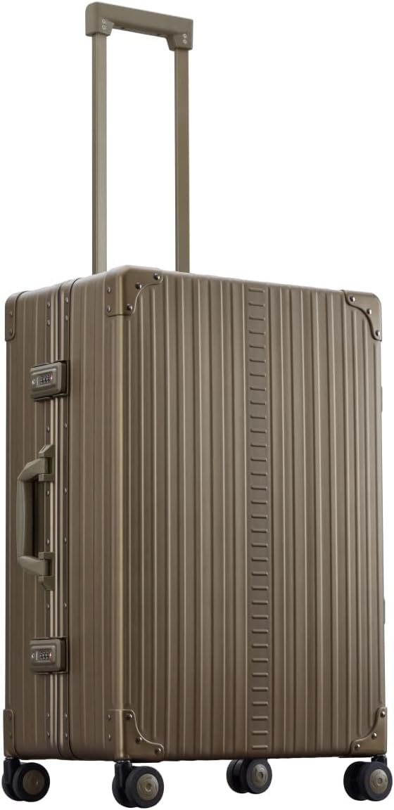 All Aluminum Lightweight 26" Carry-On Luggage - Hardside Carry-On Suitcase, TSA Approved, Hard Shell Suitcase for Travel, Airline Approved Hard Spinner Wheels Luggage (Platinum)