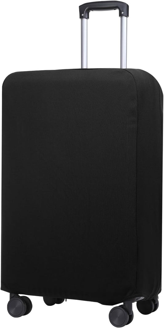 PATIKIL Luggage Cover, Suitcases Covers Elastic Carry on Cover Protector Washable Scratch-Resistant Fits 24-25 Inch Luggage for Travel Business Trips, Black