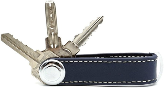 Compact Key Holder - Stylish & Practical Pocket Key Organizer With Secure Locking Mechanism. (Dark Blue)