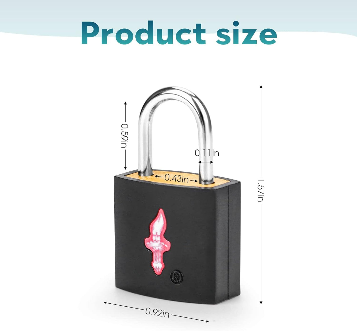 TSA Approved Locks for Luggage Set of 8 TSA Accepted Key Travel Suitcase Locks Padlock Apply to Locker Lock, Suitcase, Carry On, Backpack, Laptop Bag (Black 8 Pack)