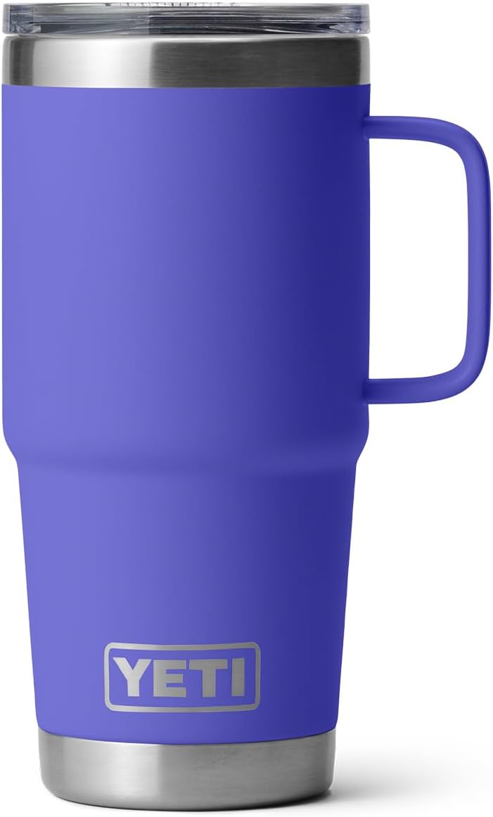 YETI Rambler 20 oz Travel Mug, Stainless Steel, Vacuum Insulated with Stronghold Lid