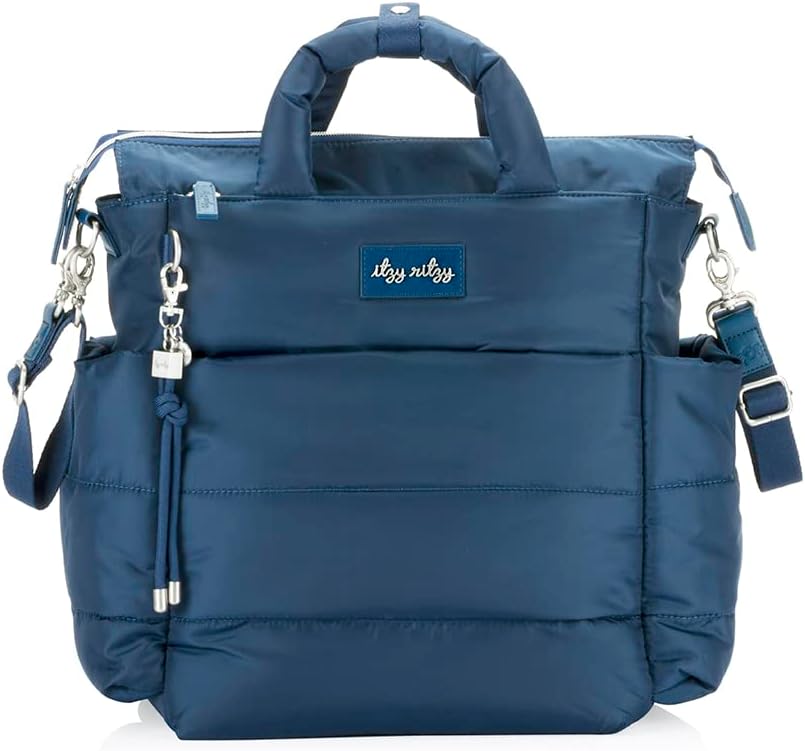 Itzy Ritzy Dream Convertible Diaper Bag Tote Backpack - Baby Diaper Bag with 14 Pockets, Changing Pad (Sapphire Starlight)