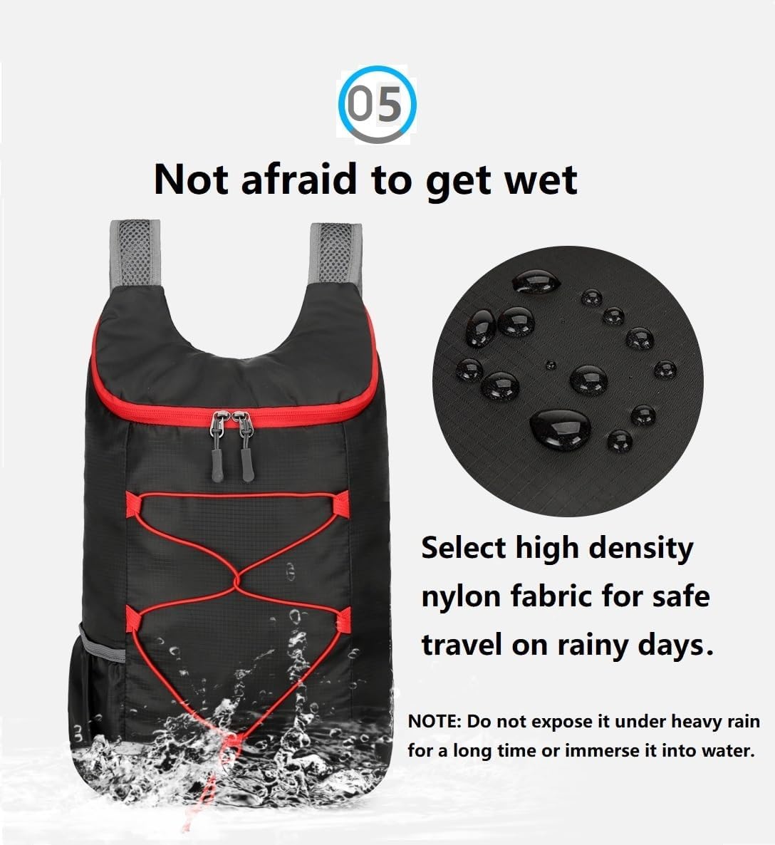 16L Hiking Daypack Lightweight Foldable Travel Backpack Water Repellent Camping Outdoor Packable Easy Carry-on Bag(Dark Blue)