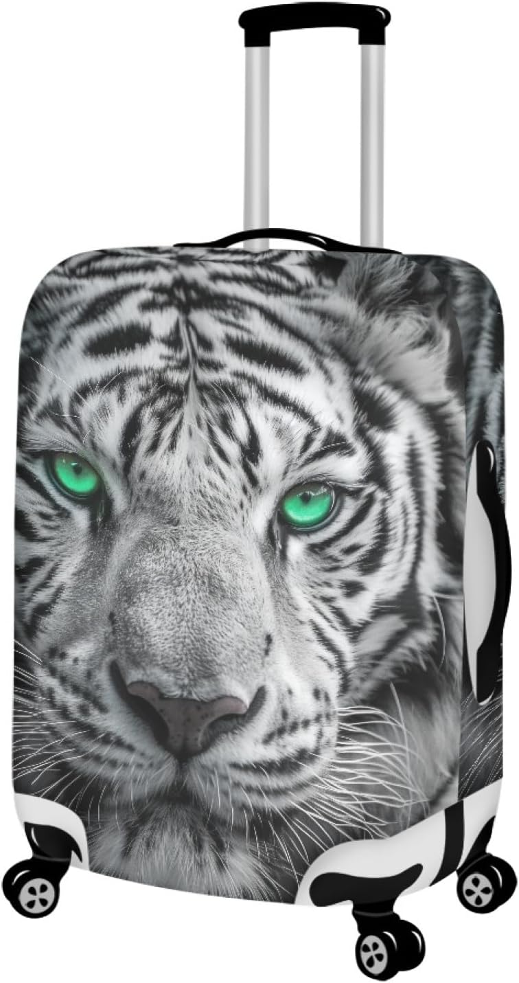 Tiger Animal 3D Printed Travel Luggage Suitcase Cover 30-32 Inch Cover Spandex Suit Case Protector for Carry On Luggage