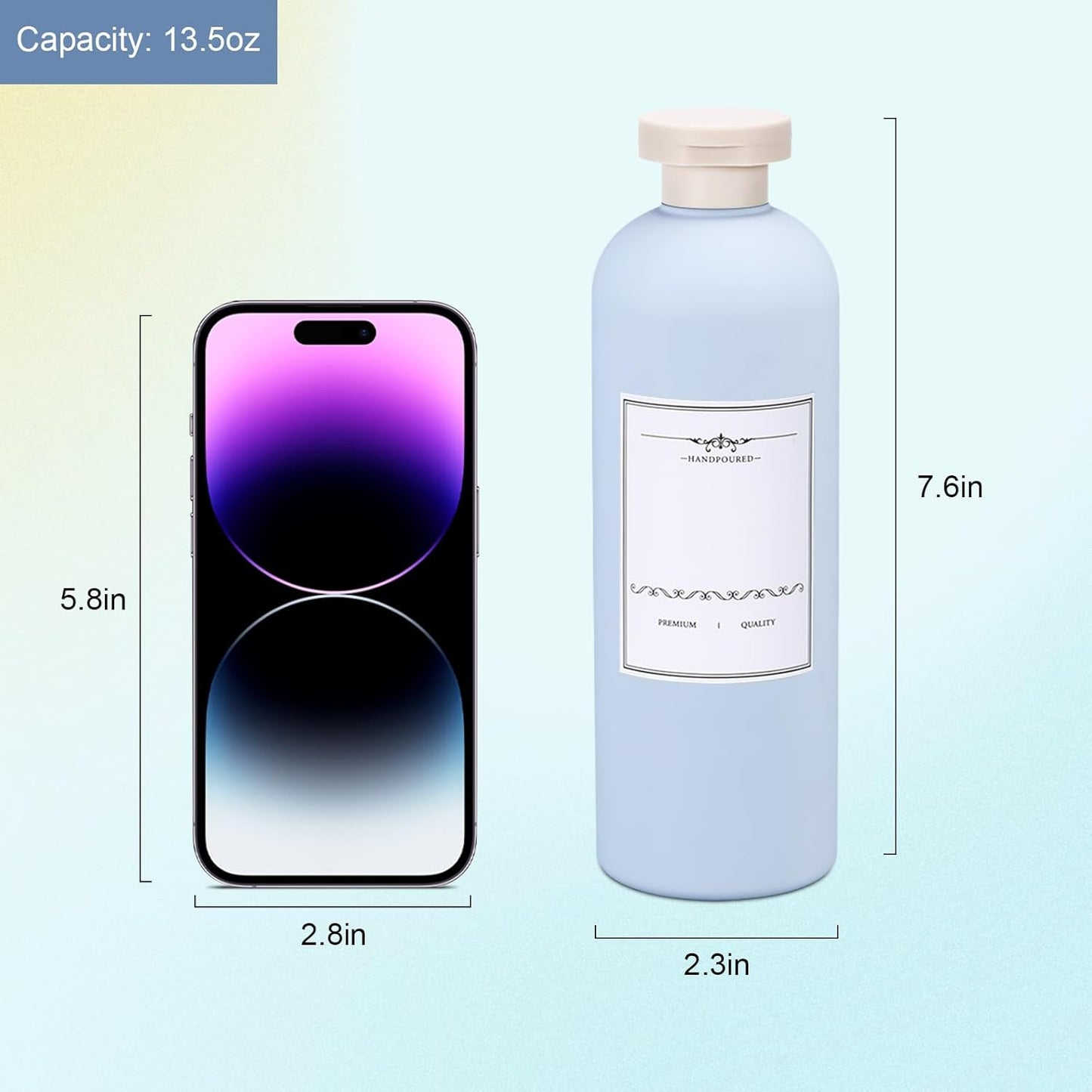 ASEVAT 13.5oz 4pack Refillable Travel Shampoo and Conditioner Bottles, Travel Size containers, Travel Bottle for toiletries, Squeeze Bottles with Flip Cap, Empty Plastic Leak Proof Travel Bottles