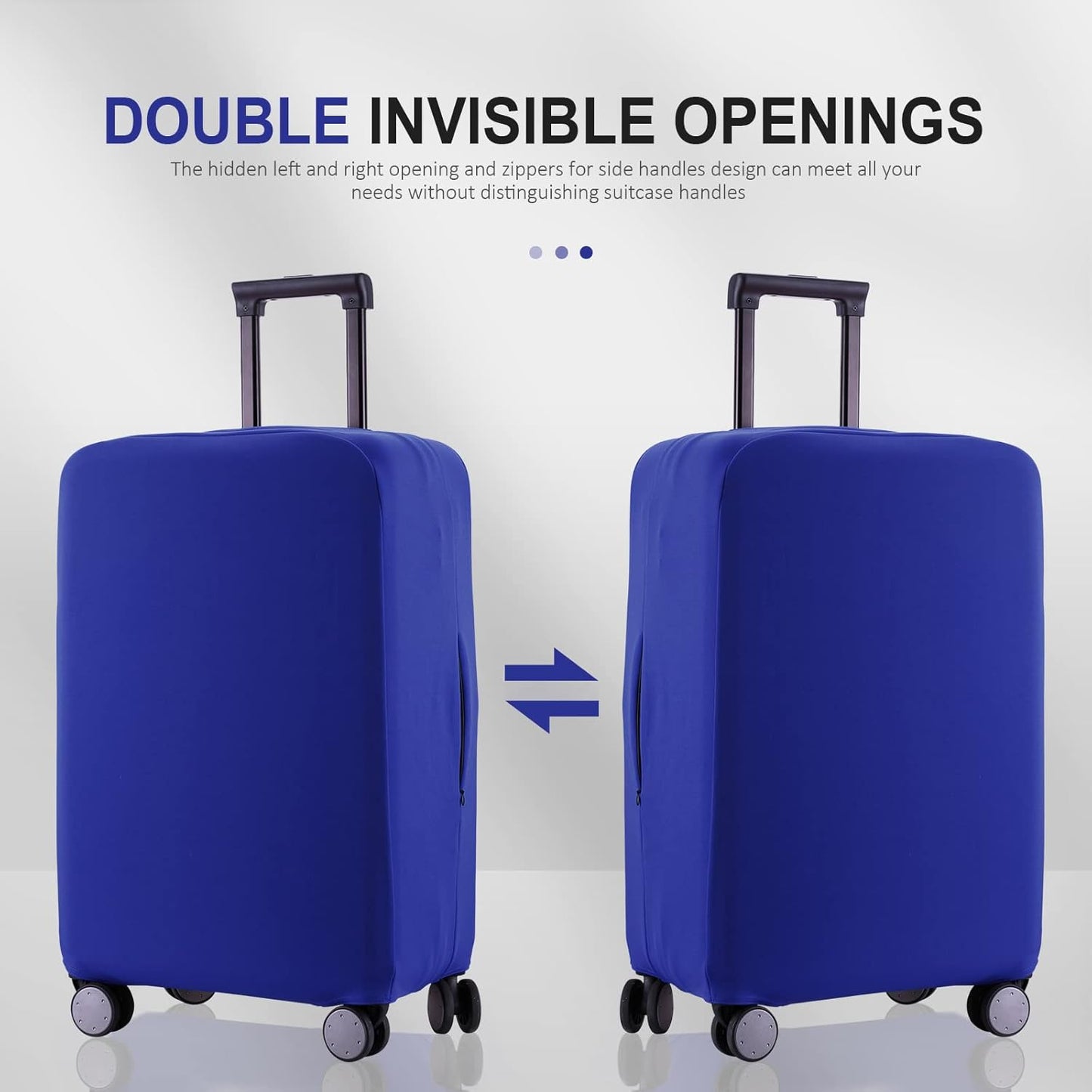 Travel Luggage Cover - Scratch-Resistant Fit 19-33 Inch, Blue, 3XL