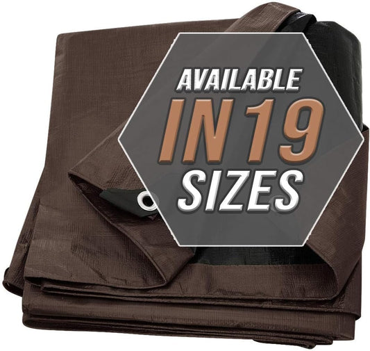 Large Waterproof Tarp - Heavy Duty 20 Mil Thick Poly Tarpaulin Ideal for Canopy Tents, Boats, RV or Pool Covers - Multipurpose Protective Tarps with Grommets for Indoor and Outdoor Use | 16' x 20'