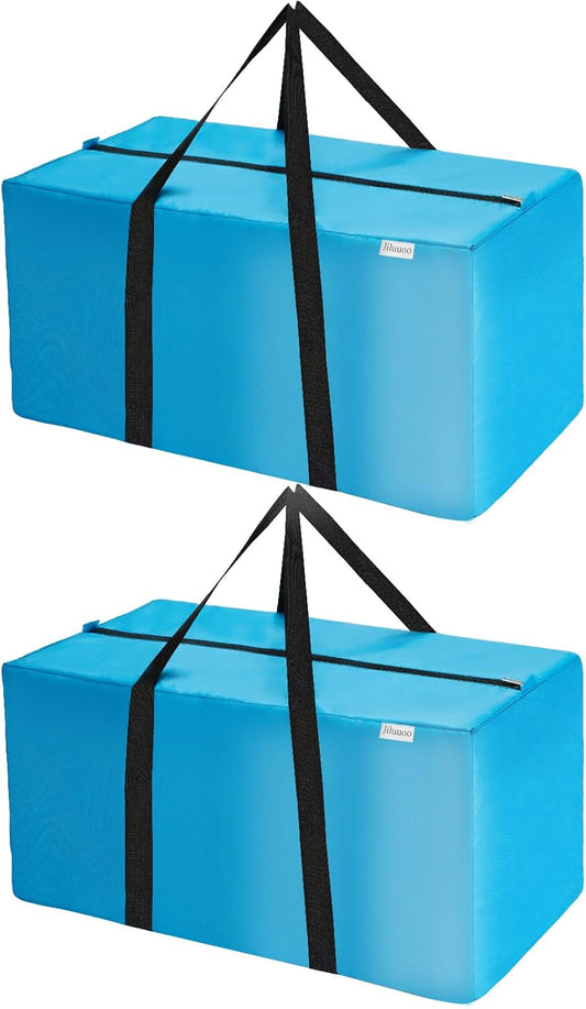 Extra Large Moving Bag Heavy Duty Space Saver Storage bag for Clothing Packing Blue Bag for moving Vaccine Sealed Blue Storage bags (2 Pack Moving Bags)
