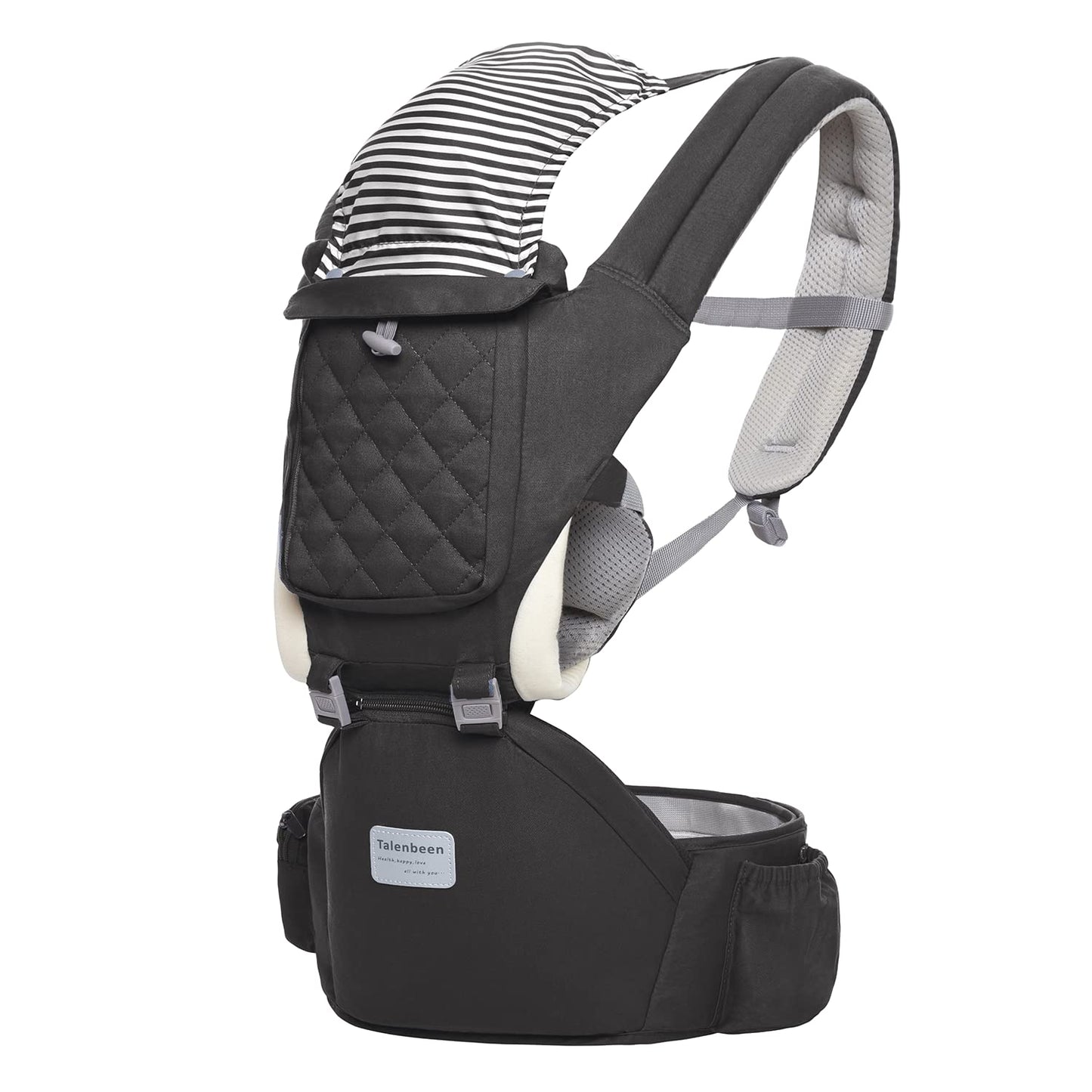 Baby Carrier 6-in-1 Newborn to Toddler, Baby Carrier with Hip Seat Lumbar Support 7-41 lbs, Baby Soft Carrier for All Seasons & Positions, Adjustable Size for Shopping Hiking Travelling