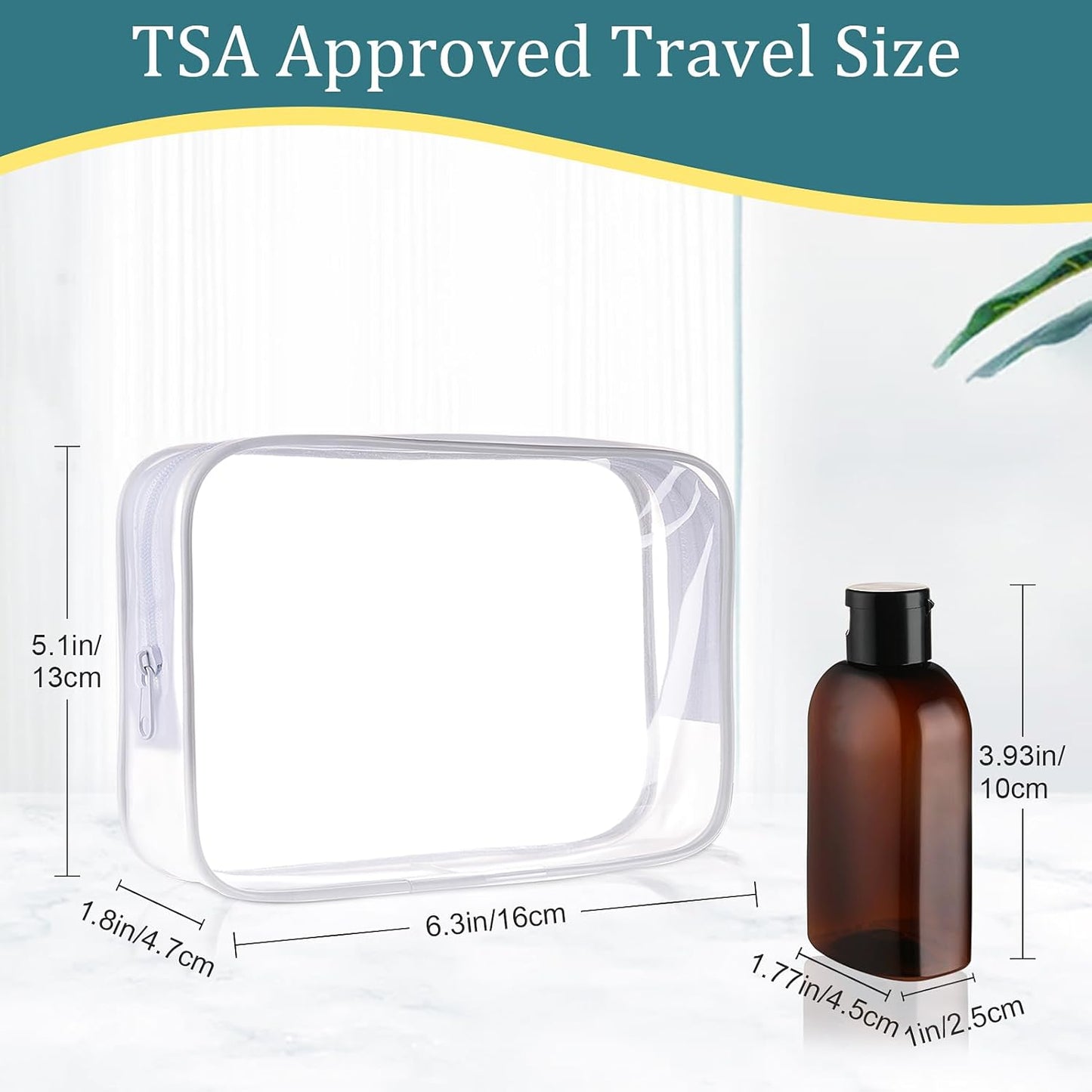 Cosywell Travel Shampoo Bottles 4pcs 3.4oz TSA Approved Travel Size Bottles for Toiletries Leak Proof Empty Lotion Containers with Flip Cap Small Plastic Squeeze Bottles, Amber