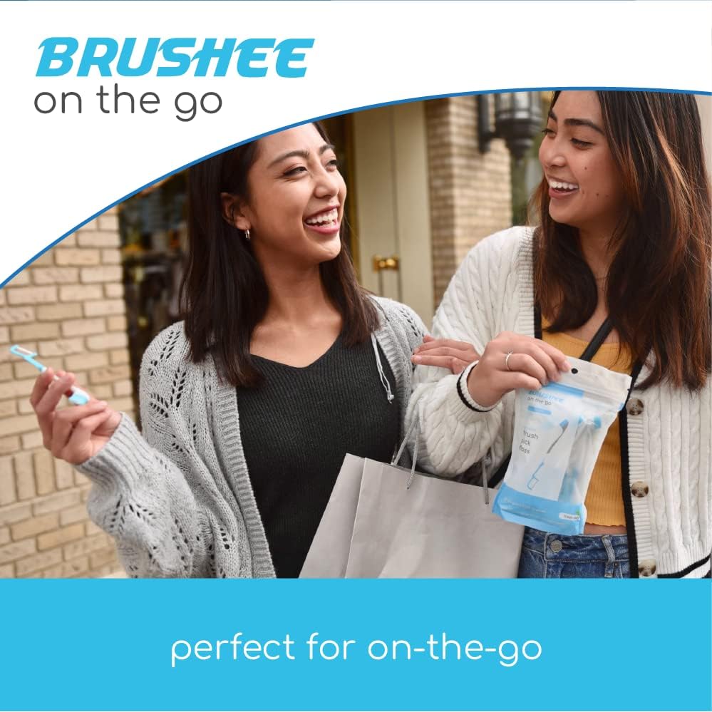 The Evolution of Oral Care | 4-in-1 Tool (Paste + Brush + Floss + Pick) | Individually Wrapped | Disposable | Prepasted Travel Toothbrushes | Small Adult Toothbrush - (48-Pack)