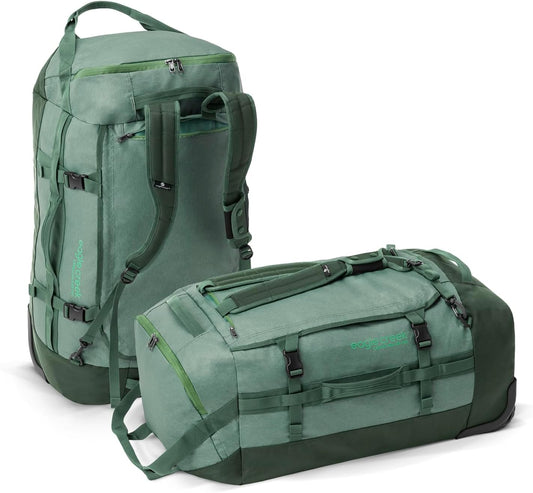 Eagle Creek Cargo Hauler Wheeled Duffel - Durable Duffel Bag for Travel - Easy Access Compartment - Deployable Backpack Straps - Lockable Zipper Opening - Duck Green - 110L