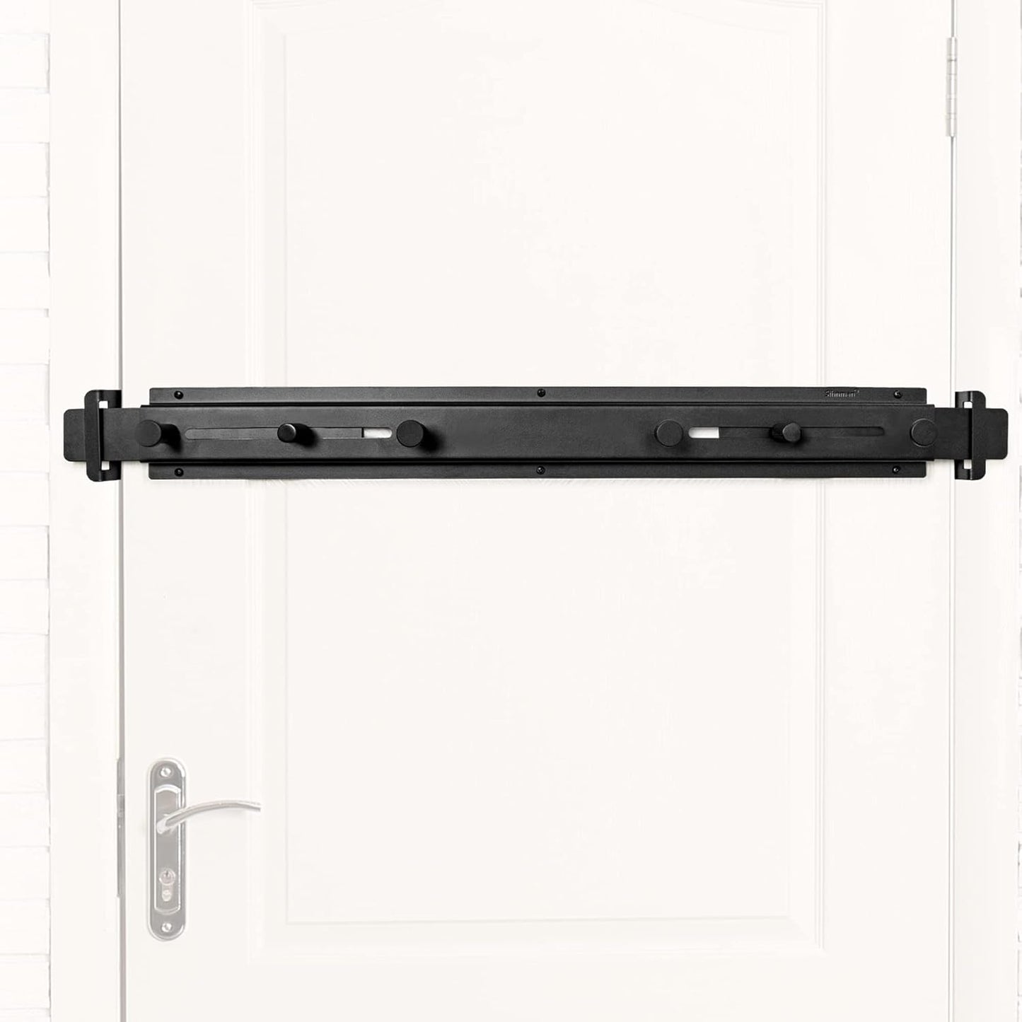 Door Bar Lock - Patented Door Barricade Security Bar - Home Safety Improvement, Door Reinforcement, Childproof, Break-in Prevention - Premium Grade Steel Door Mount for 26''-37'' Wide Doors