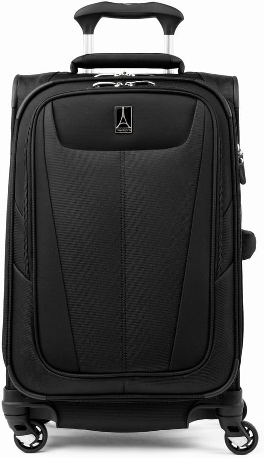Travelpro Maxlite 5 Softside Expandable Carry-On Luggage with Spinner Wheels, Lightweight, 21-Inch — Black