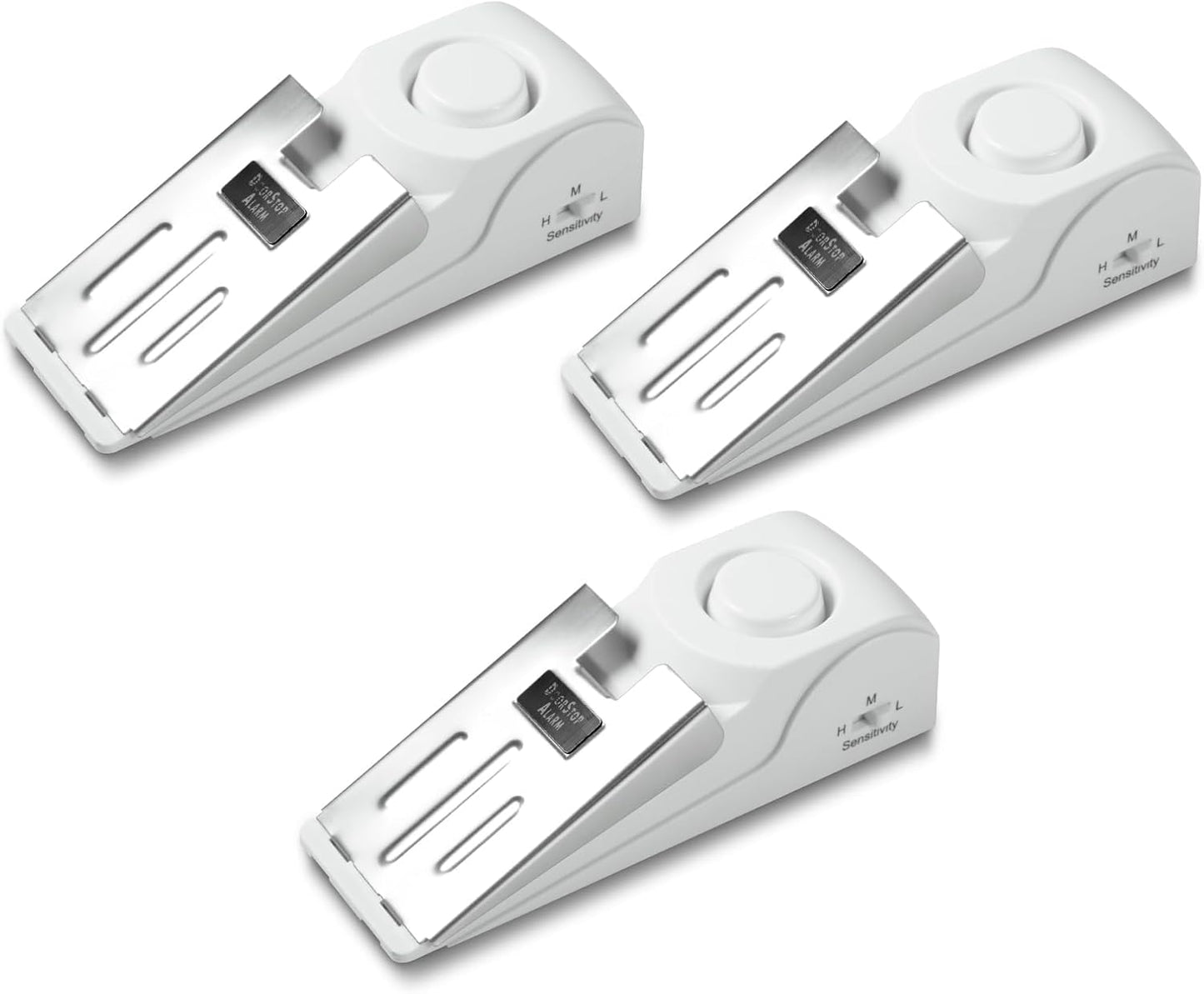Portable Door Stop Alarm, No Installation Required, Provides Security for Home, Hotel and Traveling(3 Pack Door Stop)