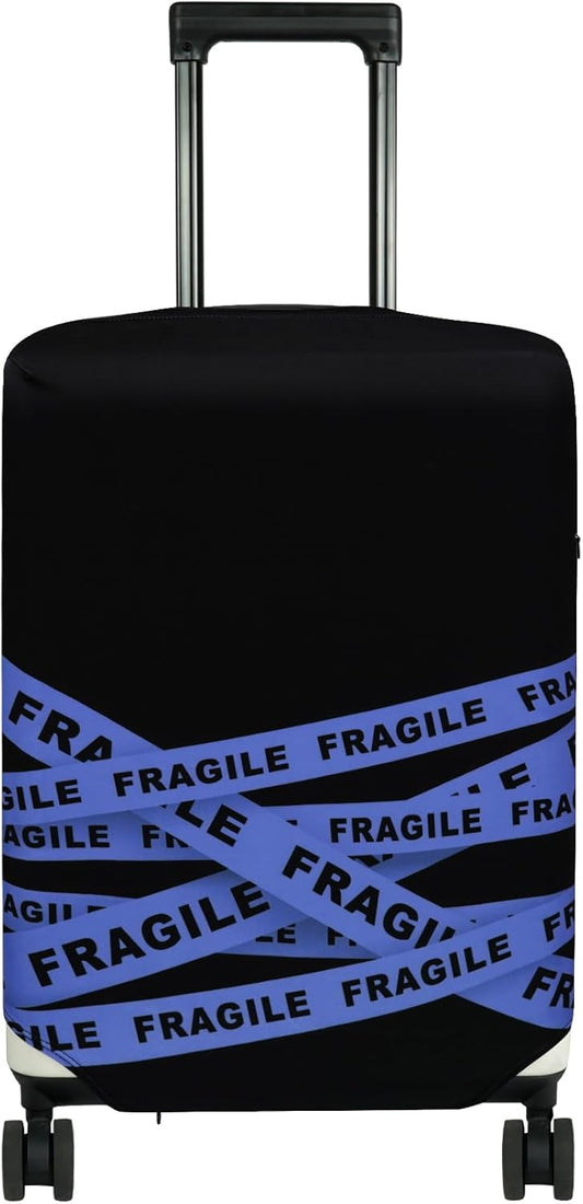 HYPER VENTURE Washable Luggage Cover - Fashion Suitcase Protector Fits 18-22 Inch Luggage (Fragile, S)