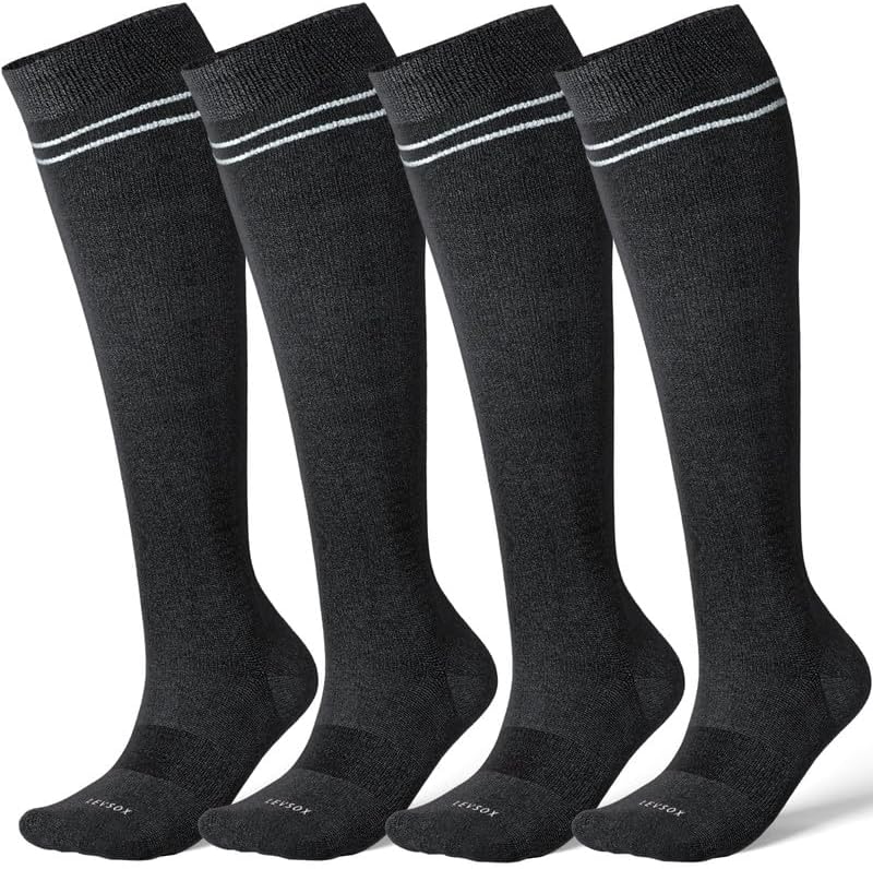 LEVSOX Compression Socks for Pregnant Women 20-30 mmHg Knee High Cute Funny Mens Supports Socks for Nurses, Medical, Travel