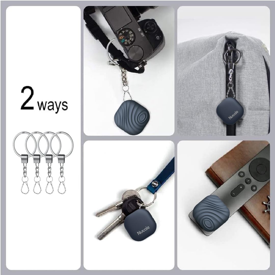Findhting Key Finder Tag - Bluetooth Tracker Item Locator with Key Chain - Both iOS and Android Compatible for Keys Pet Wallets or Backpacks and Tablets (Blue)