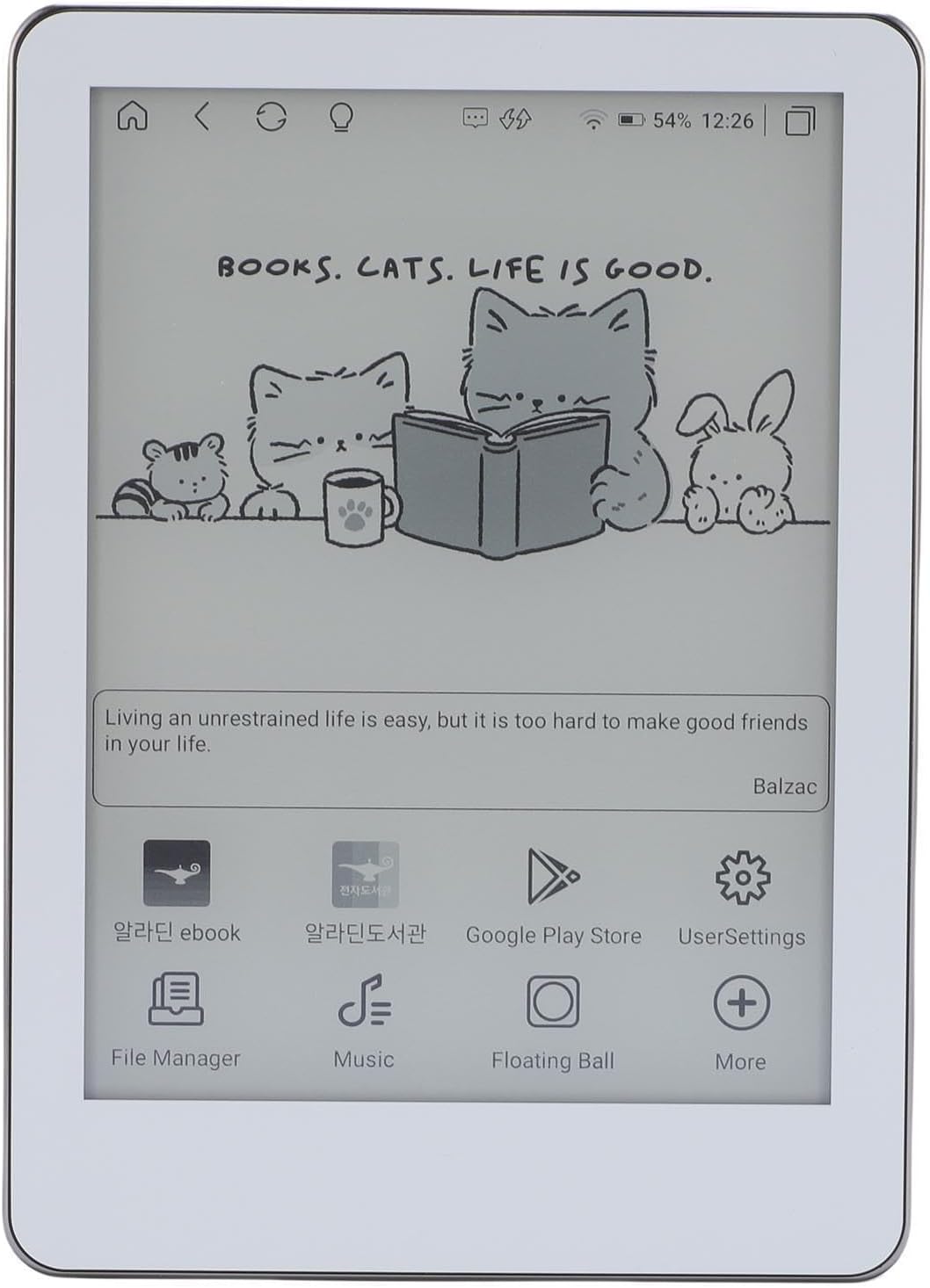 Yoidesu Electronic Book Reader, E Book Reader 6 Inch for Home (White)