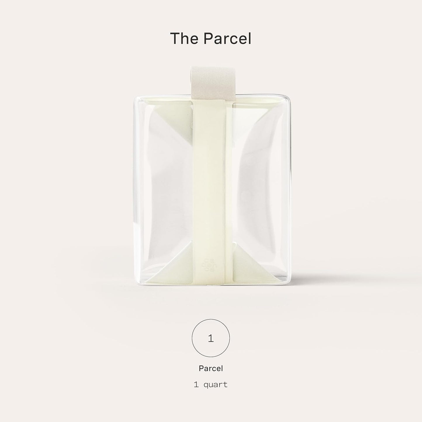 Cadence Parcel - Clear Kit with Magnetic Closure - Durable and Leak-Resistant Travel Toiletry Kit - TSA-Compliant & Modular Design - Hygiene Bag for Travel Essentials - 1 Qt - Pebble