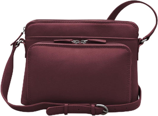 ili New York Genuine Leather Crossbody Bags for Women - Premium RFID Blocking Shoulder Bag Organizer with Adjustable Strap