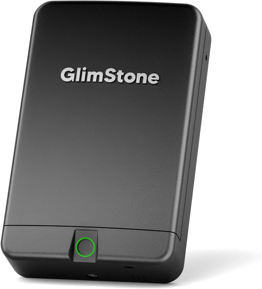 Biometric Gun Safe Travel Case for Pistol, Easy Edition, Quick Access with Smart Fingerprint and Keys, Portable Handgun Safe for Home Bedside Nightstand Car