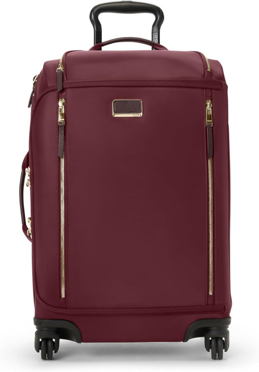 TUMI - Voyageur Leger 4 Wheeled Luggage - Women's Lightweight and Spacious, Sleek Silhouette, Durable Premium Suitcase - 21.8" International Expandable Carry-On, Wine