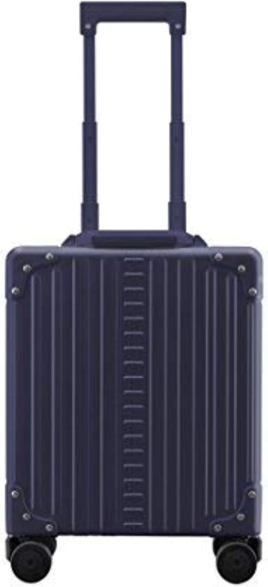 Aleon 16” Aluminum Vertical Underseat Carry-On Luggage - Luxury Business Briefcase with Wheels - Hardshell Suitcase for Airplane Travel (Sapphire)