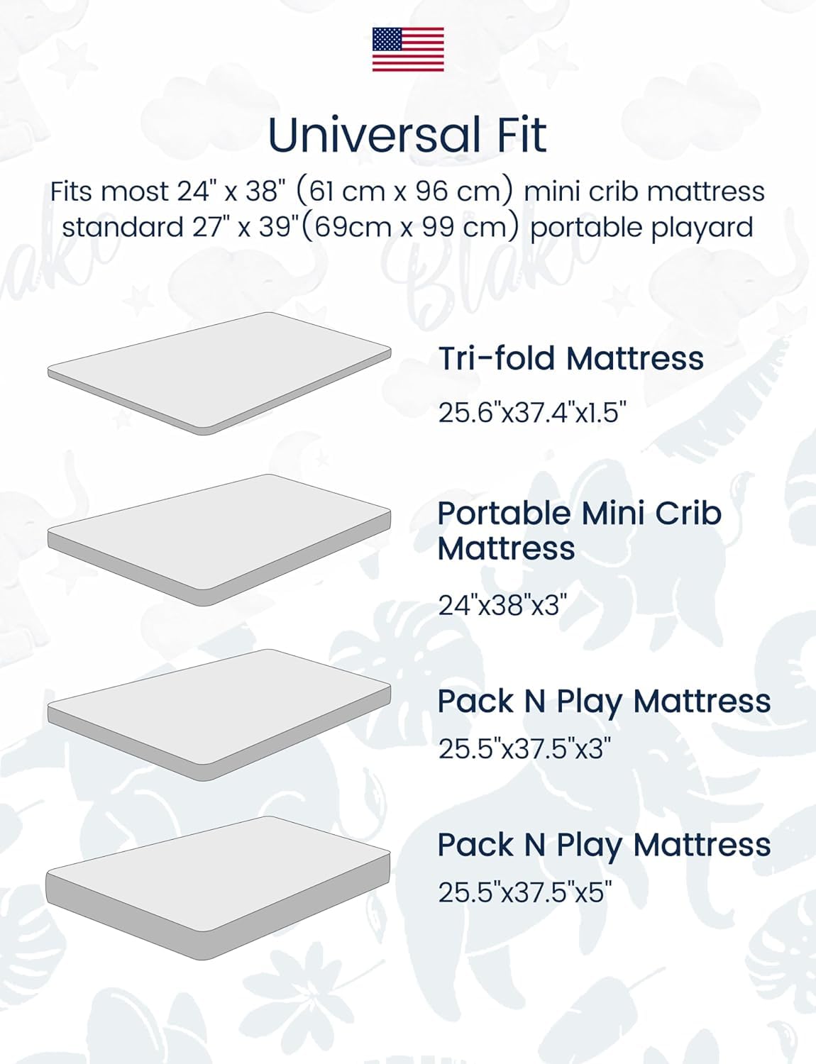 TotAha Premium Soft Graco Pack n Play Sheets Fitted, Super Stretchy Jersey Knit Mini Crib Sheets Fitted, Silky Comfort Pack and Play Mattress Sheets, 2 Pack (Happy Zoo & Jungle)