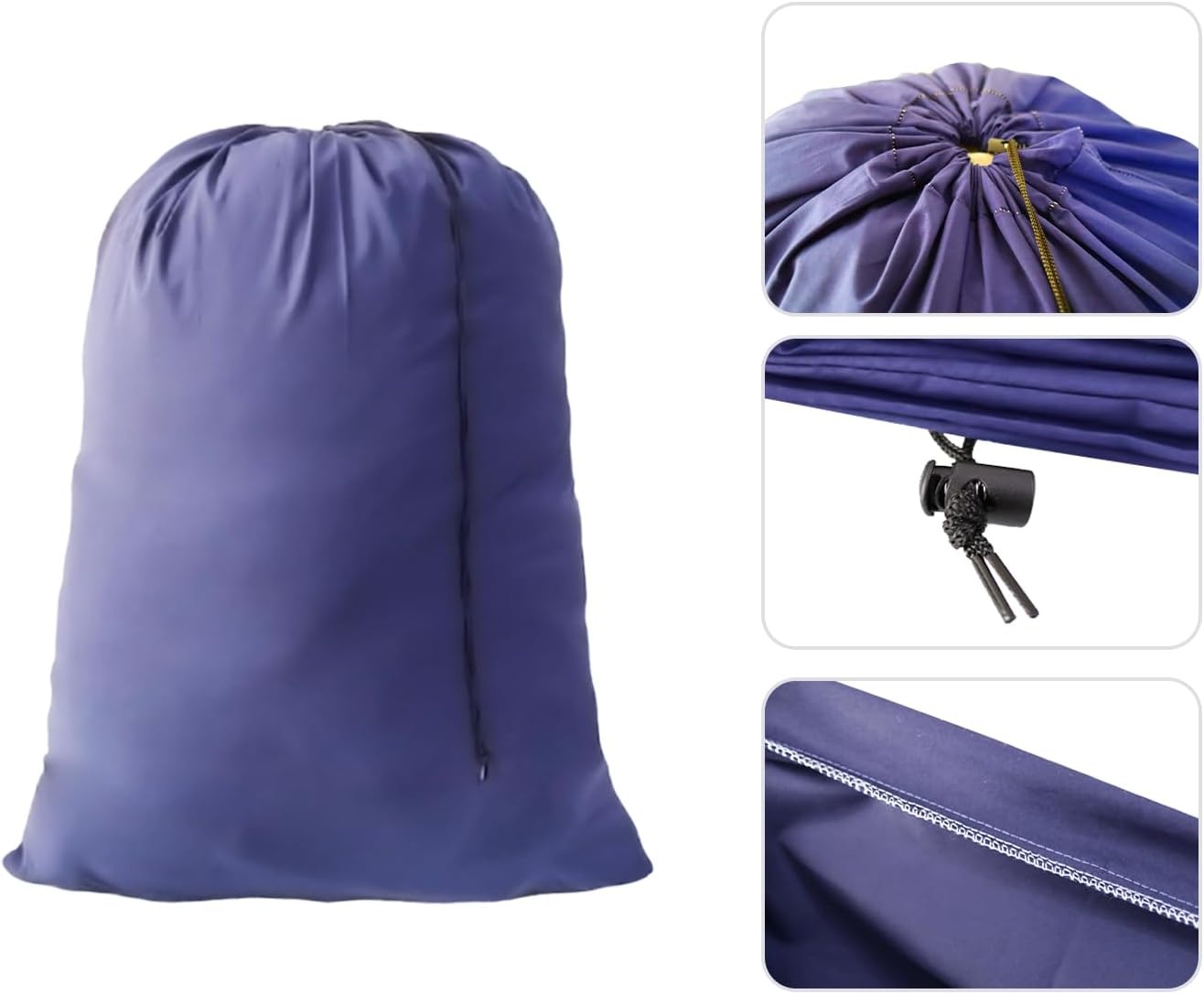 Extra Large Laundry Bag 3 Pack Travel Laundry Bags Dirty Clothes Organizer with Drawstring Closure, 30"x40", for college, dorm and apartment (Blue)