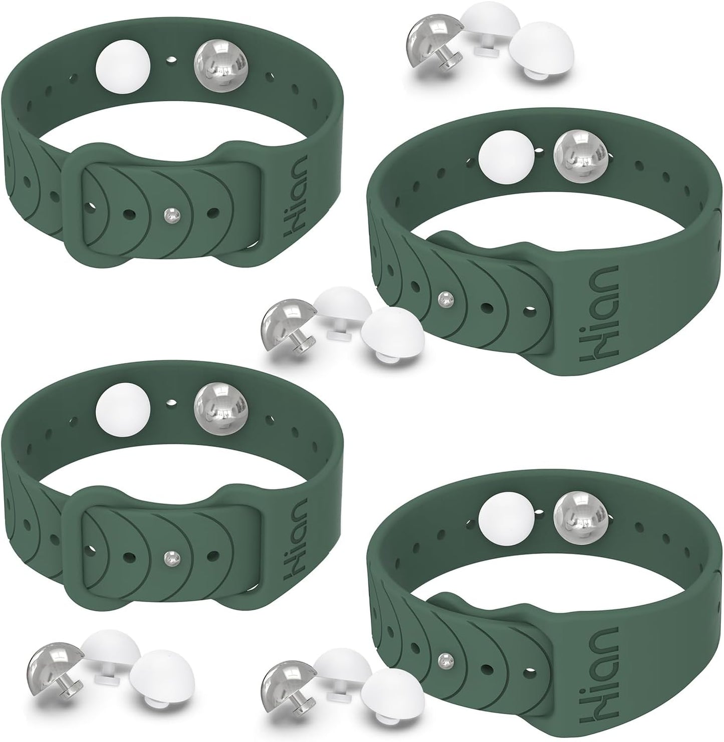 Motion Sickness Bands Anti Nausea Acupressure Wristband Sea Sickness Wristbands Nausea Bands Natural Relief Motion & Morning Sickness -（2 Pairs Pine Green）