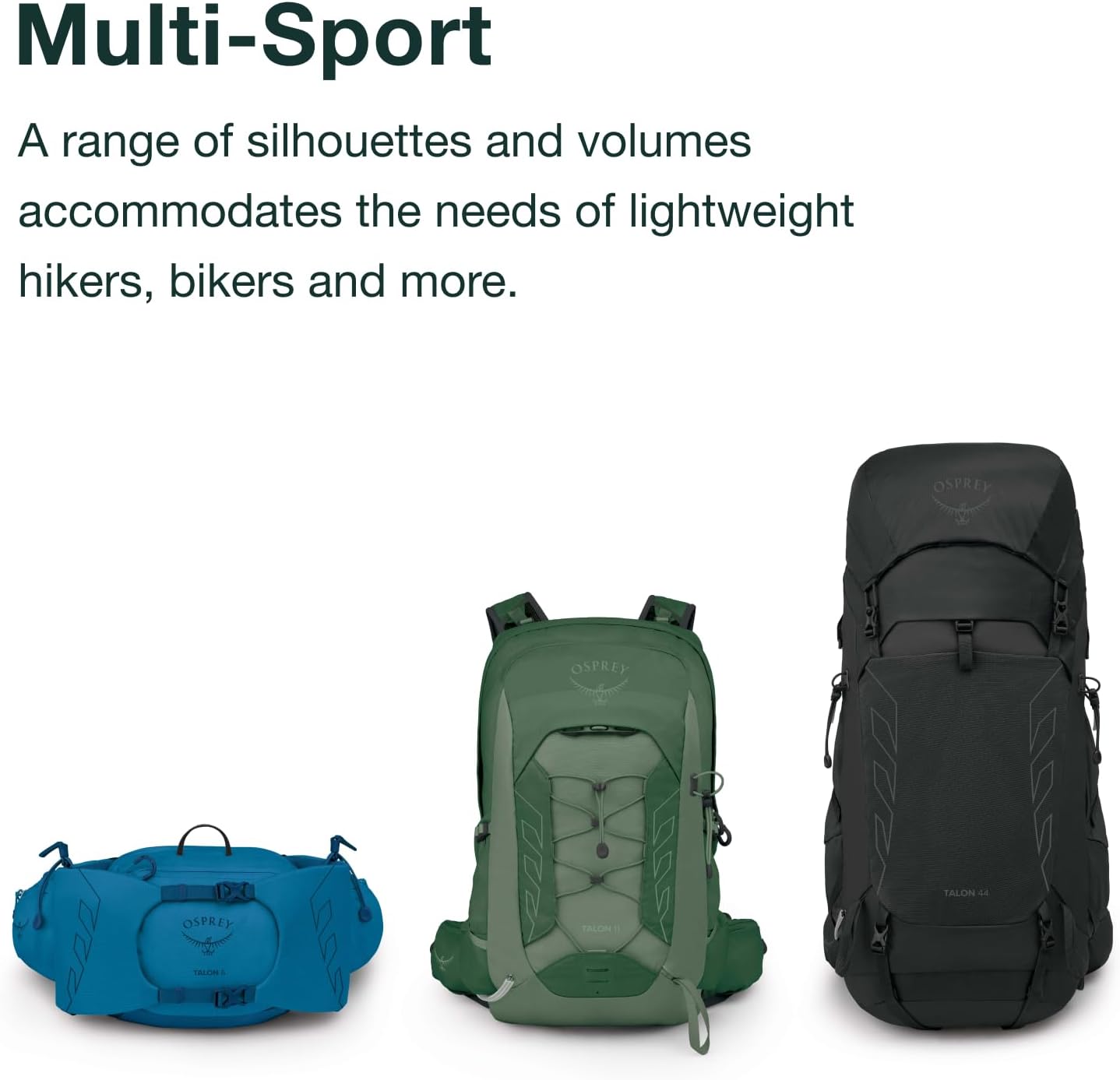 Osprey Talon 22L Men's Lightweight Hiking Backpack with Hipbelt, Frosty Mint Green/Night Shift