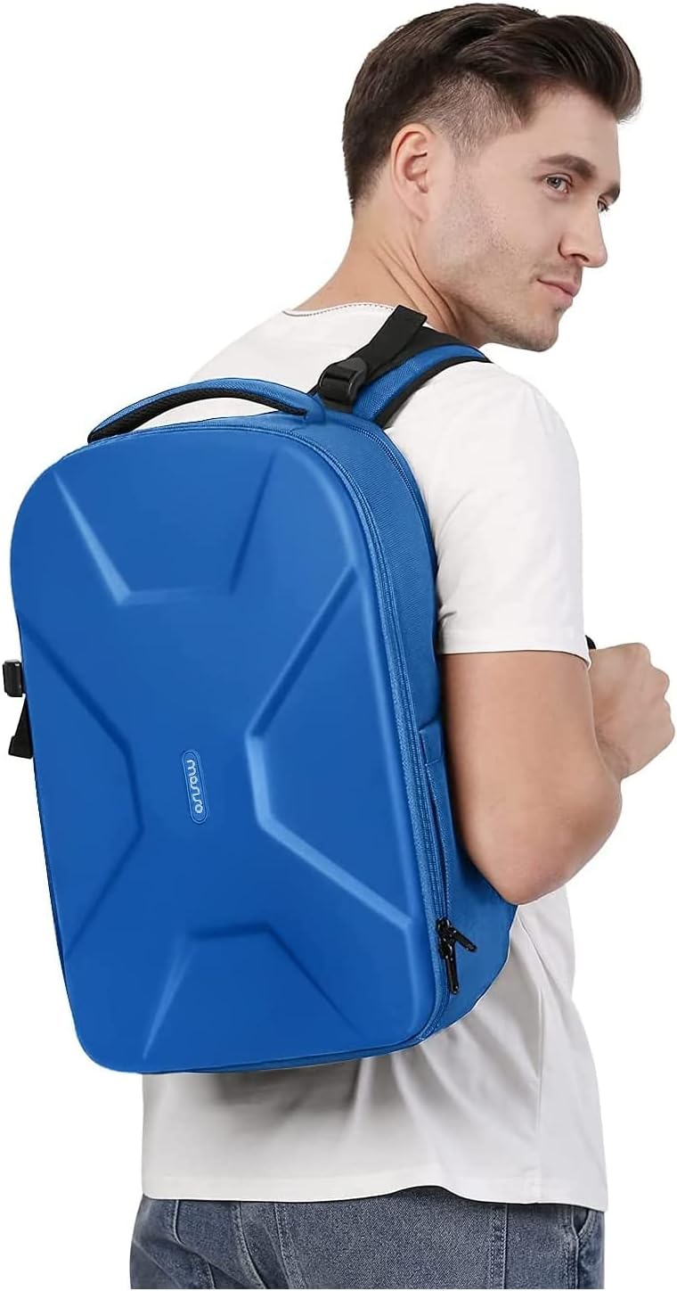 MOSISO Camera Backpack, DSLR/SLR/Mirrorless Photography Camera Bag 15-16 inch Waterproof Hardshell Case with Tripod Holder&Laptop Compartment Compatible with Canon/Nikon/Sony, Royal Blue