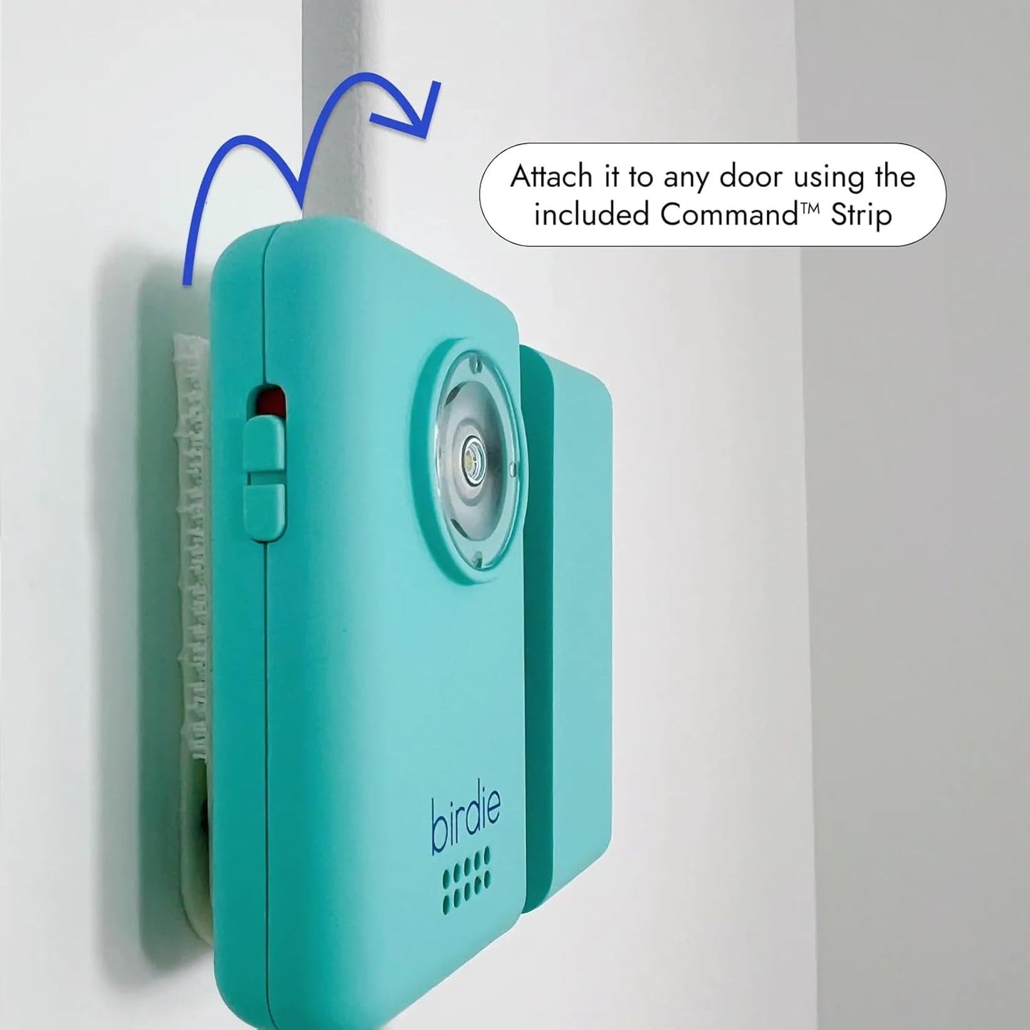 She's Birdie - The Original Personal Safety Door Alarm for Travel, at Home, or Window Security - Portable, Loud Siren, Flashing Light Alert + Built in Flashlight, Rechargeable, Rental Safe (Coconut)