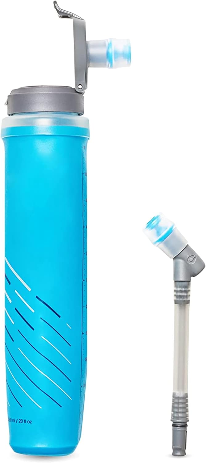 HydraPak UltraFlask Speed (500ml or 600ml) - Collapsible Soft Flask Water Bottle for Hydration Vests and Running Packs with Easy Open Cap