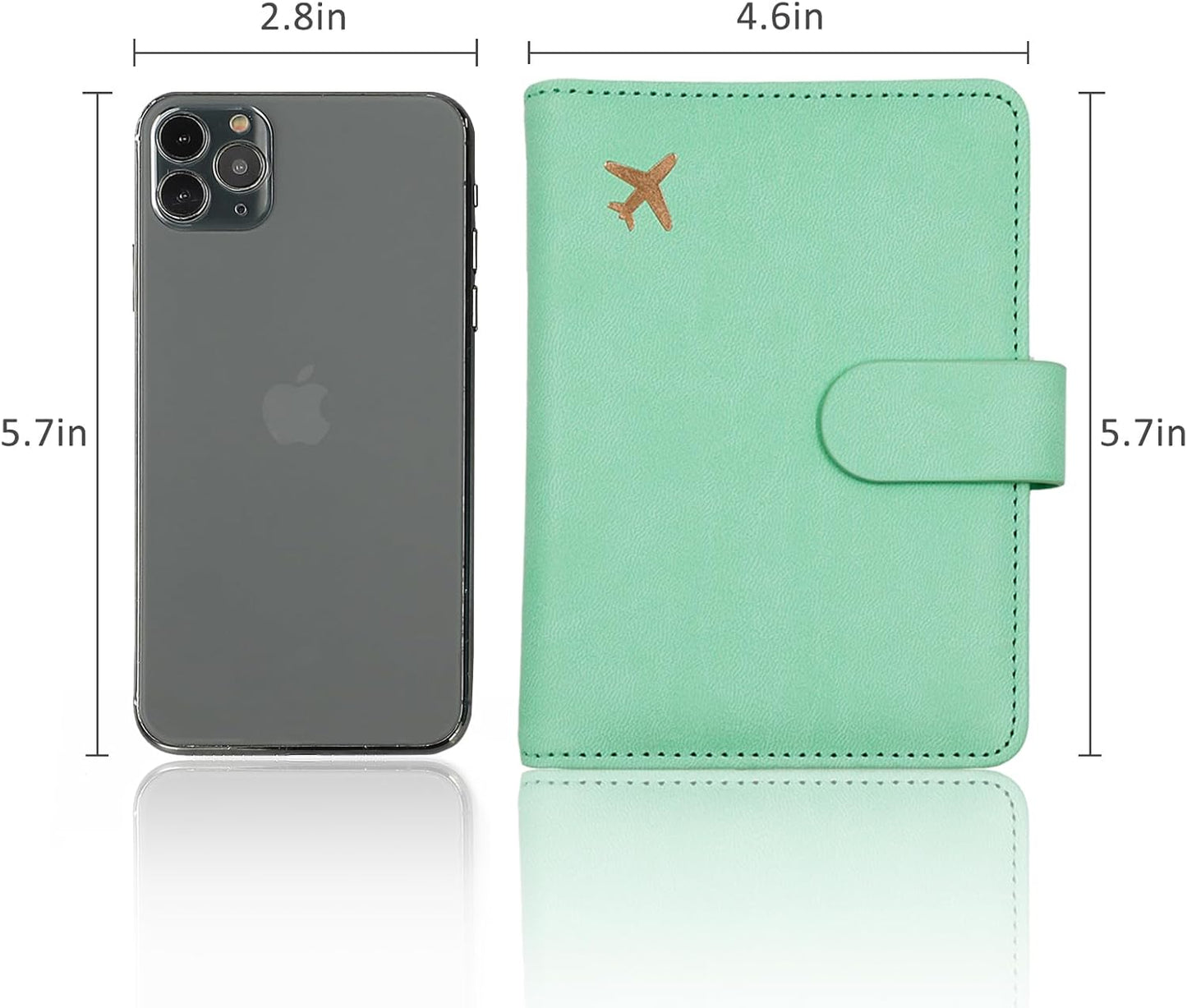 Melsbrinna Premium Leather Passport Holder Covers Case, Waterproof Rfid Blocking Travel Wallet Passport Holder with Pen Holder, Cute Passport Book for Women/Men