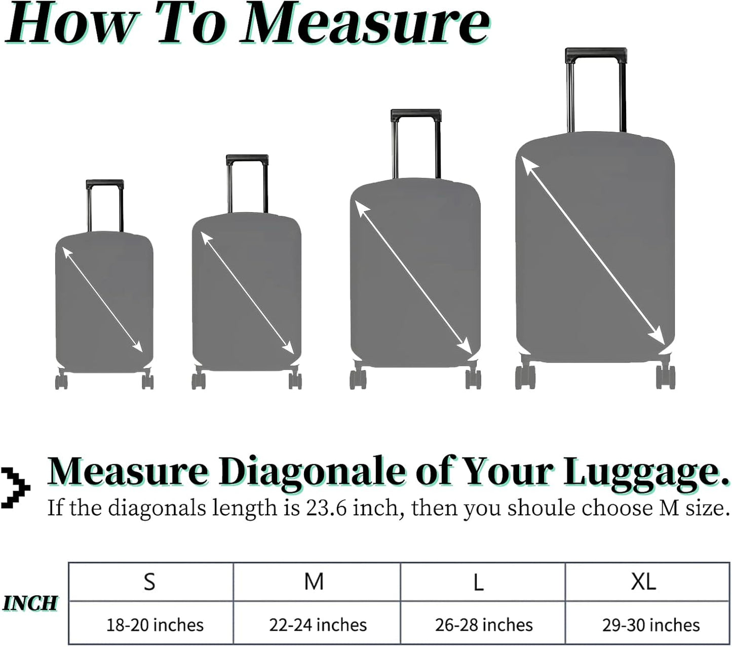 Luggage Cover Suitcase Protector Plus 1 Luggage Tag, Gothic Moon Face Travel Suitcase Cover for 18-20 inch Luggage (S) with Concealed Zipper Washable Elastic Cloth Dustproof Anti-Scratch