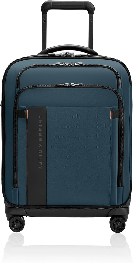 Briggs & Riley International 21" Carry On Expandable Spinner - Luggage for Travel, Suitcases with Wheels, Softside Rolling Bag for Men & Women - ZDX Collection, Ocean