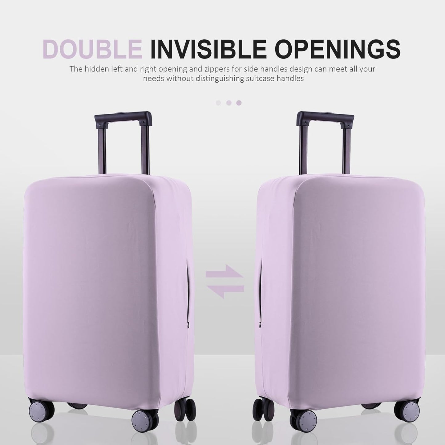 Travel Luggage Cover Suitcase Protector Scratch-Resistant Fit 19-31 Inch Suitcase, Not Included Suitcase (Lavender Purple, 2XL(30-31 inch))