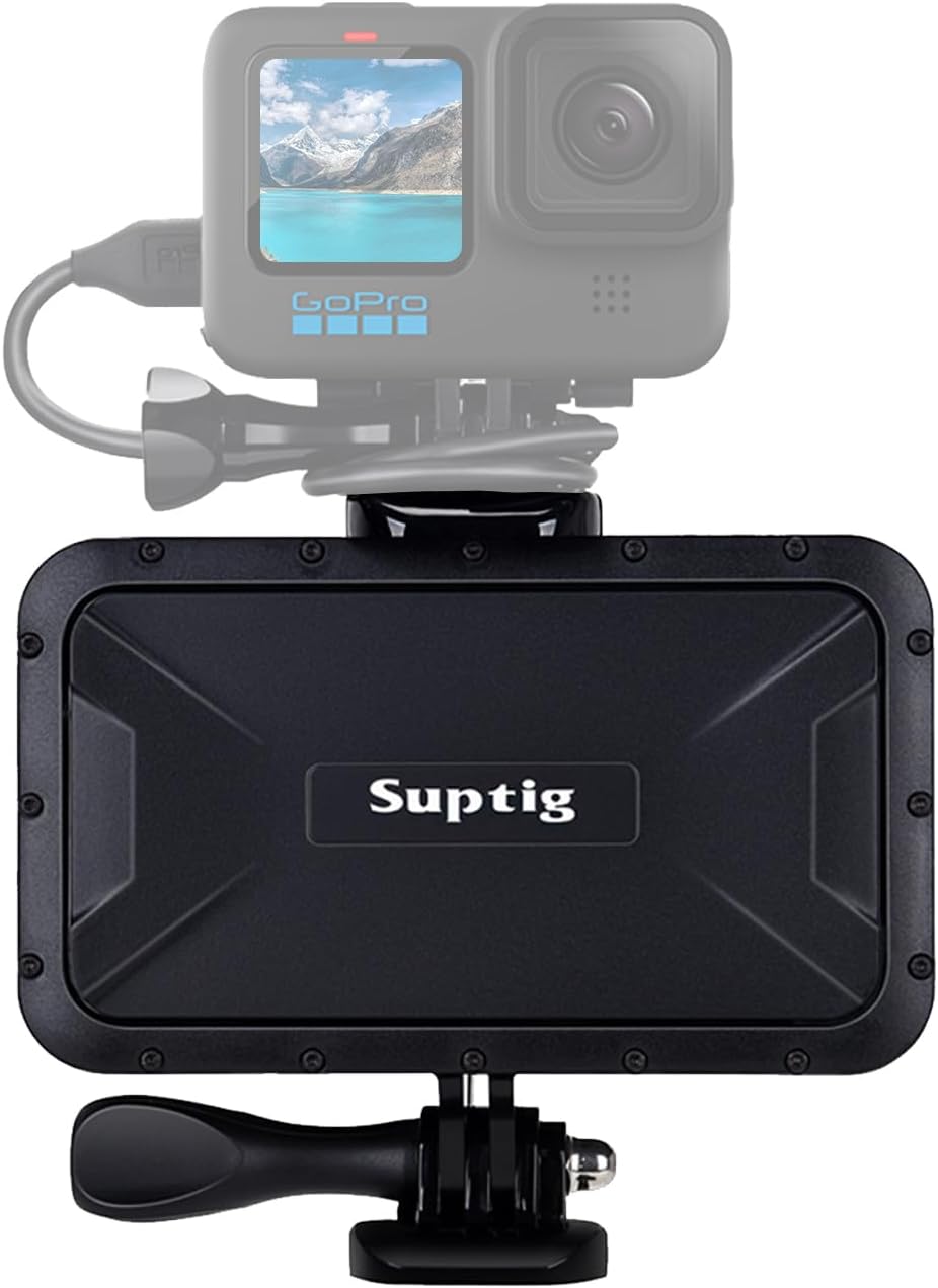 Suptig Portable Charger, 7800mAh Battery Pack Power Bank, Compatible for Gopro Hero 13 Hero 12 11 10 9 8 7 6 5 4 3 3+ Hero Session Hero + DJI osmo AKASO Insta 360 Digital Camera Phone (Black)