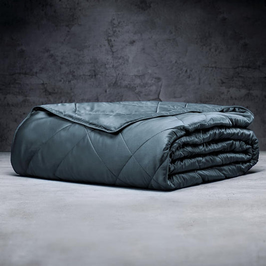 LUXOME Lightweight Blanket | 100% Rayon (Viscose) from Bamboo Fabric & Fill | King/Cal King - 98"x92" | Thermal-Regulating | Ocean