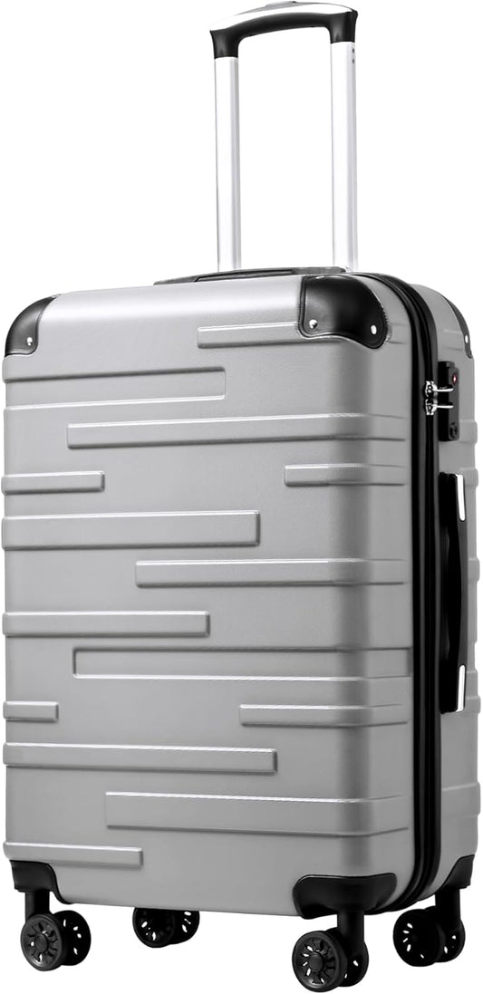 Coolife Luggage Suitcase Carry-on Hardside Travel Luggage TSA Lock Spinner Telescopic Handle